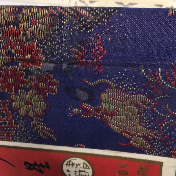 Antique Japanese handmade bookmark set satin boxed paper art box of 6 crafted - Picture 9 of 14